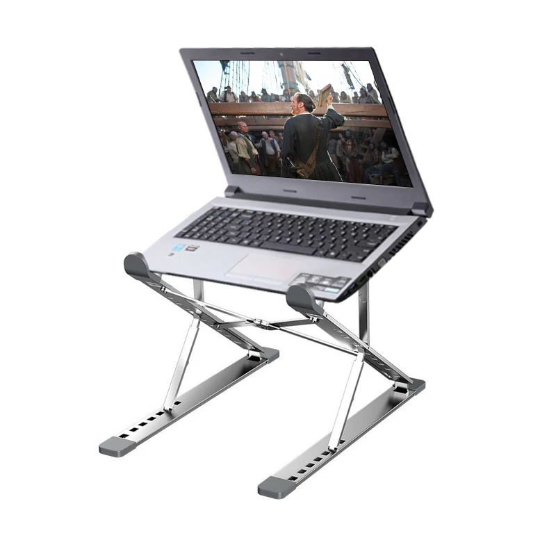 Adjustable folding portable desk computer holder ergonomic adjust aluminum metal foldable notebook laptop stand for macbook