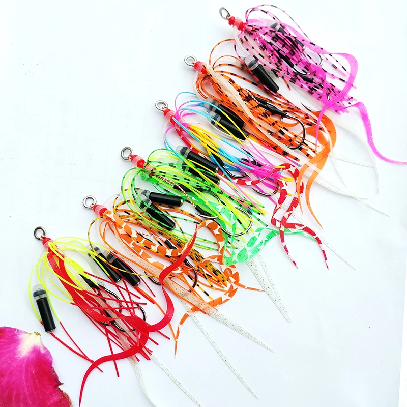 hot sell silicone tie skirt lure assist hook madai  slider  snapper jig hook