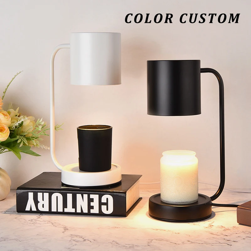 Electric smokeless luxury battery operated flameless candle warmer melting lamp elegant wax warmer for wax melts candles luxury
