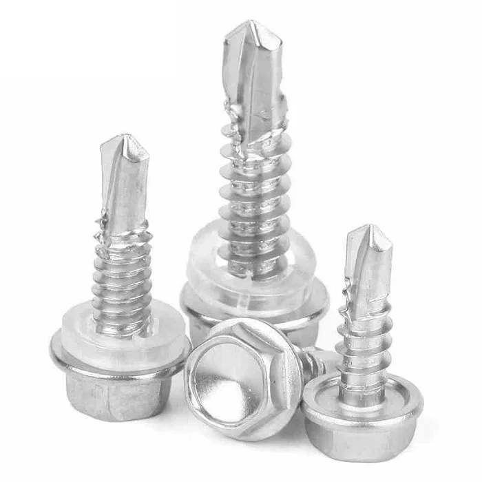 Wholesale Metal Stainless Steel Tek Screws For Roof 5/16 M8 Galvanised Hex Head Self Drilling Roofing Screws With Rubber Washer