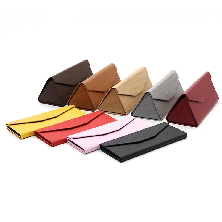 Custom Logo Portable Eyeglass Case Hard Shell Portable Sunglasses Case Fashionable Lightweight PU Leather Glasses Case