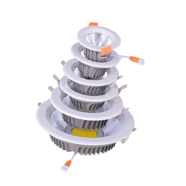 IP44 COB LED Recessed Downlights Dimmable 20W LED Ceiling Lamps Spot Light Office Downlight 83mm Cutout