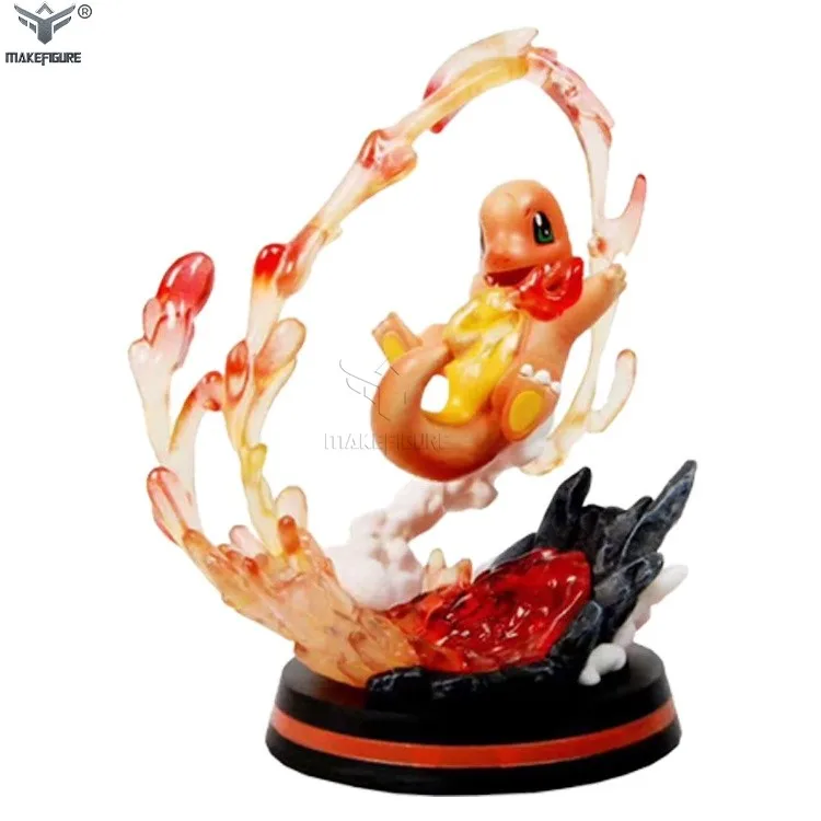 Custom Made Transparent Cartoon Dragon 3D plastic figure Customized Gradient Color 3D PVC Figurine Making Collectible 3D Figure