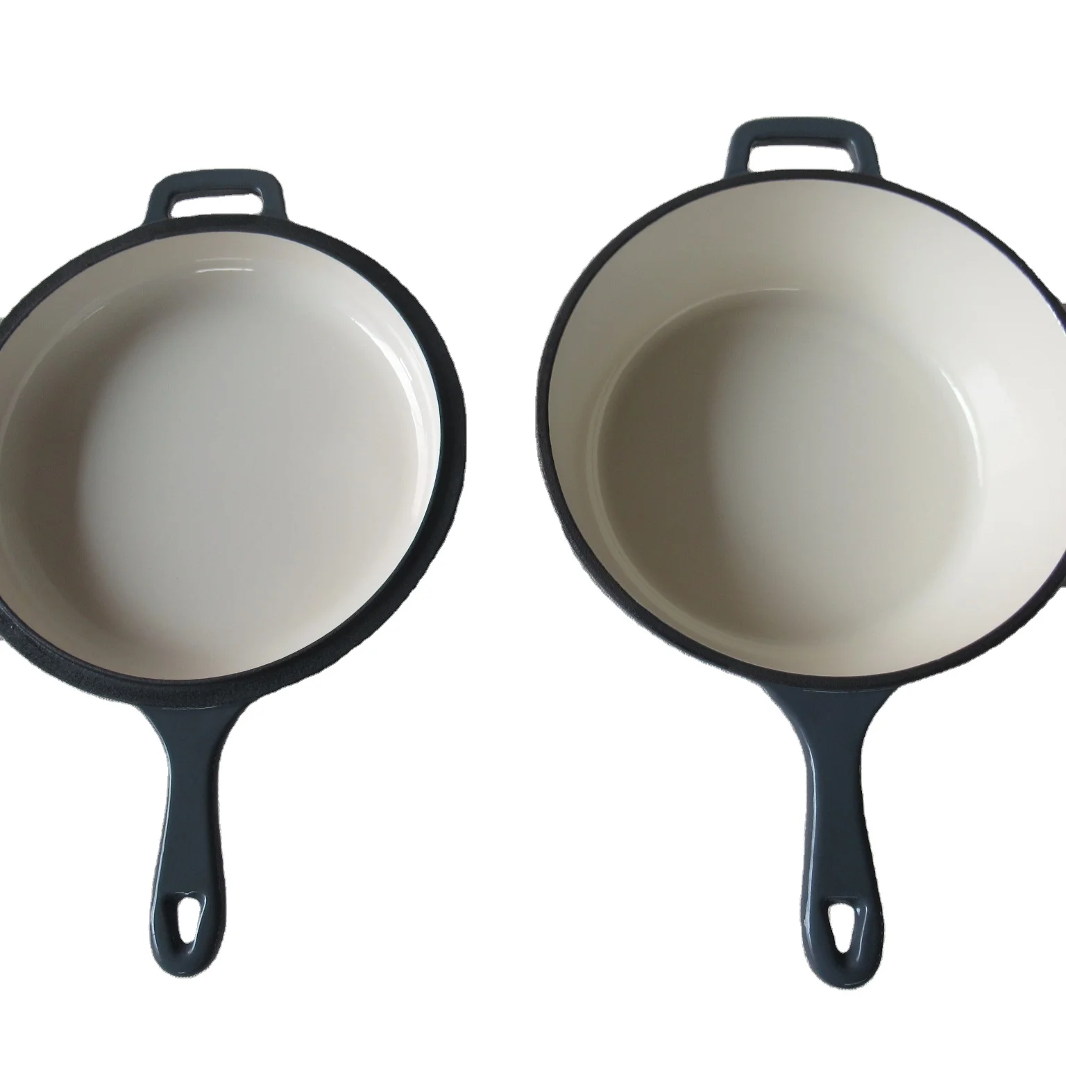 Wholesale High Quality Enamel Combo Cooker 2 in 1 Cast Iron Double Use Dutch Oven with Skillet Lid