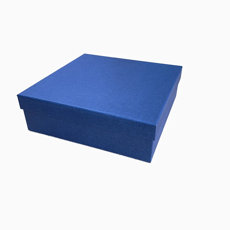 Wholesale Rigid Blue Wine Glasses Cardboard Boxes Custom Logo Paper Gift Box Packaging Gift Box With Satin