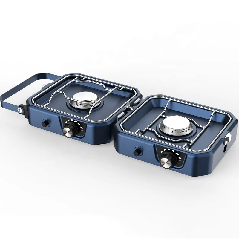 New Style Two Burner Folding Gas Stove Portable Camping Outdoor Gas Stove Hiking Portable Foldable Camping Stove