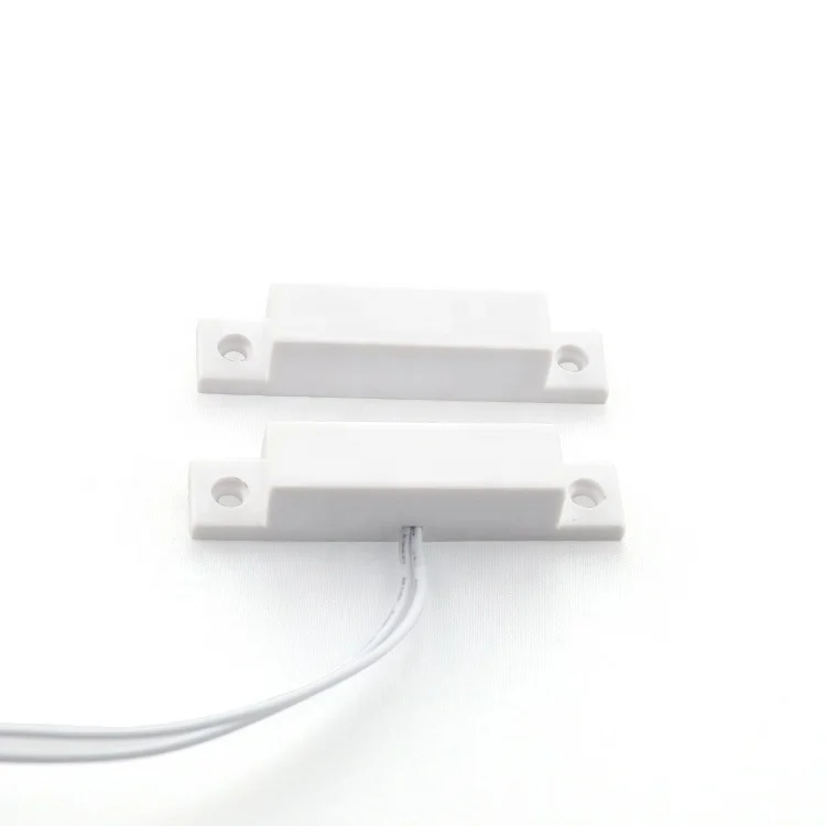 Wired NO/NC/COM Magnetic Non-Contact Sensor With Center Or Side Wire Leads For Door Alarm Usage
