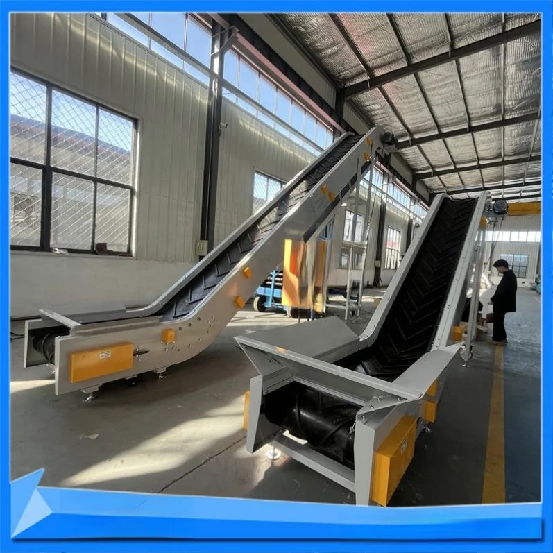 Belt climbing conveyor Rubber track conveyor with wheels Mobile belt conveyor Hydraulic lifting loader