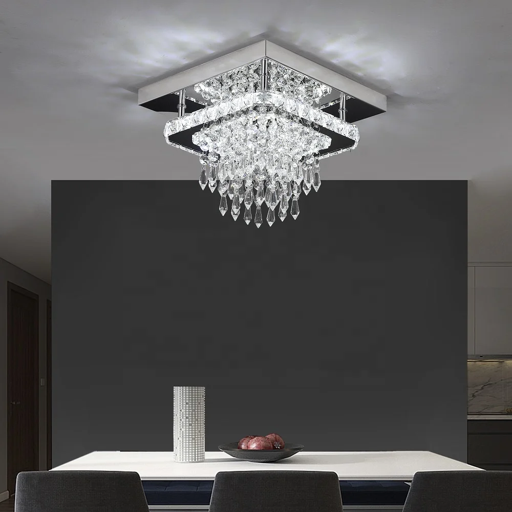 19W Changeable Light Color Led Kitchen Waterdrop Cascade Suspended Ceiling Light For Entry Balcony
