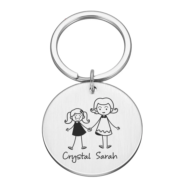 Family Love Keychain Customized Name Personalized Keyring Gift for Him Parents Children Present Bag Charm Families Member Gift