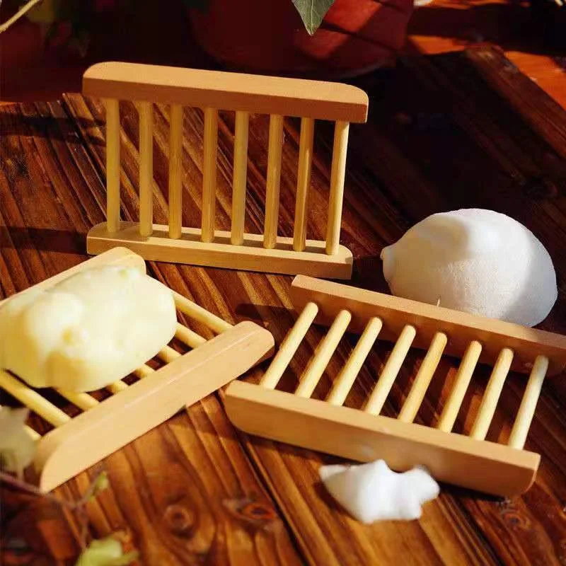 Natural Wooden Soap Dish Tray Holder Creative Storage Rack Plate Box Container for Bath Shower Bathroom Supplie