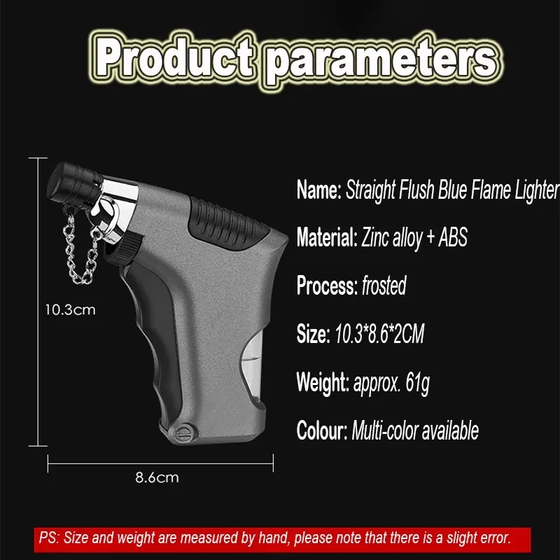 Factory Cheap Small Spray Gun Safety Lock High Fire Jet Flame Metal Lighter Kitchen Outdoor Tools Windproof Torch Butane Lighter