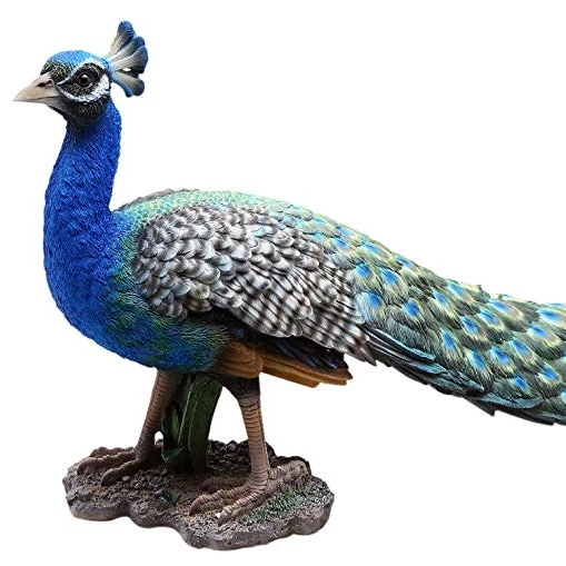 Сделанная на заказ Фигурка павлина из полирезины синий