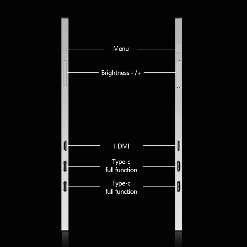 FOPO new size 14 inch triple portable monitor for laptop extender dual display 1080P FHD IPS screen