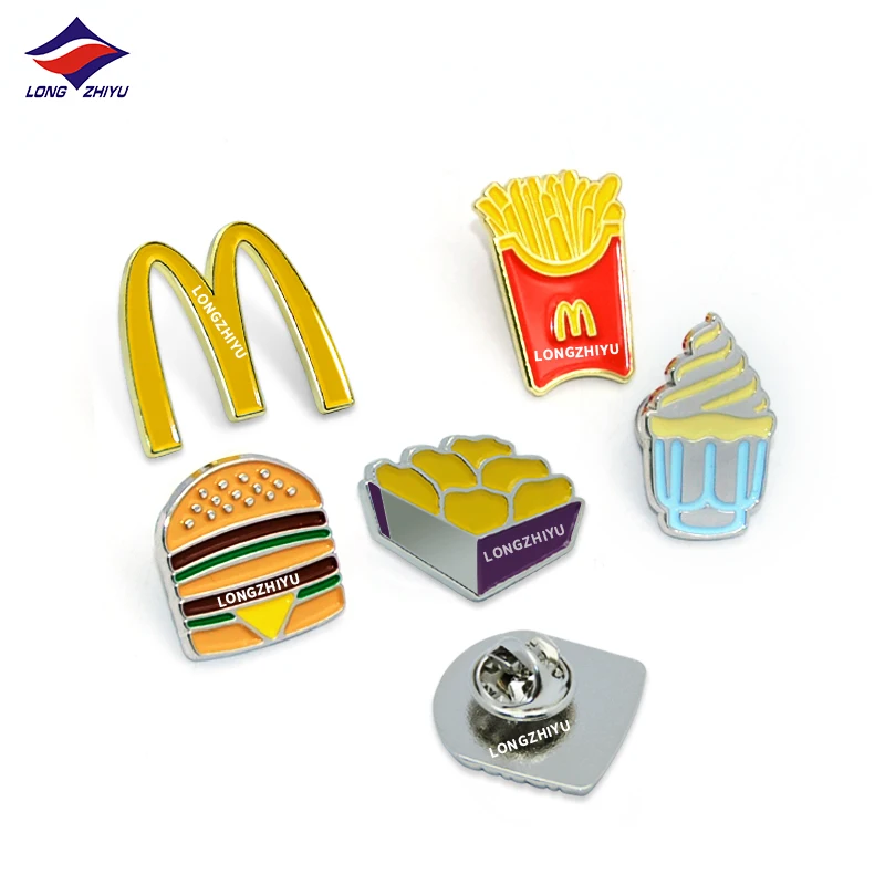 Longzhiyu Custom Metal Enamel Pins Badge Professional Customized Company Logo Enamel Lapel Pin Badges for Uniform Decoration