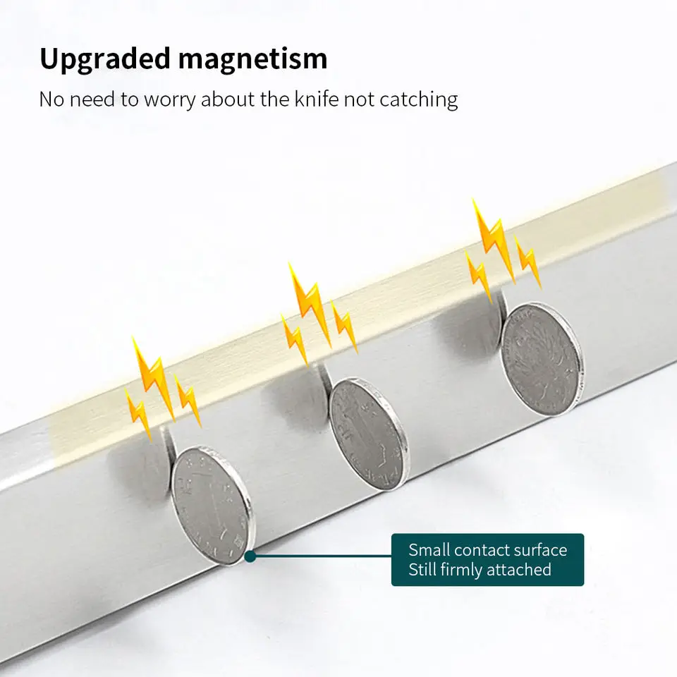 magnetic knife holder Kitchen Accessories Products No Punch Stainless Steel Magnetic Knife Rack Strip with