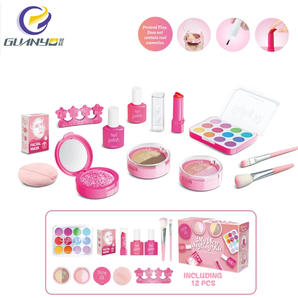 Hot Selling Beauty Set Princess Pretend Play Cosmetic Simulation Set for Girls Funny Safe Make Up High Quality New Toys for Kids