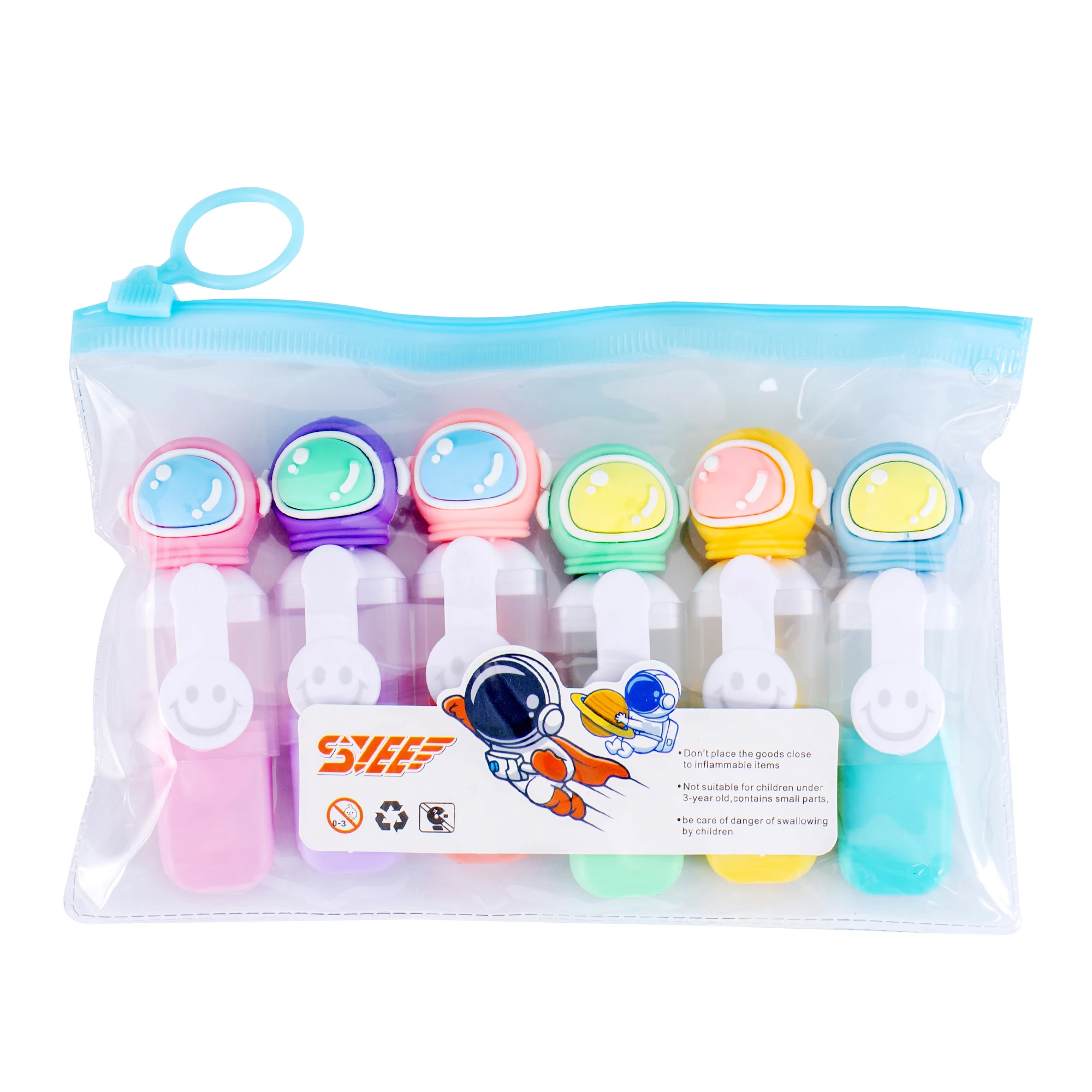 High Quality Cute Mini pink Highlighter Marker Best Highlighter Pens Sets Kids Gifts 6pcs Kawaii Highlighter Children Art Marker