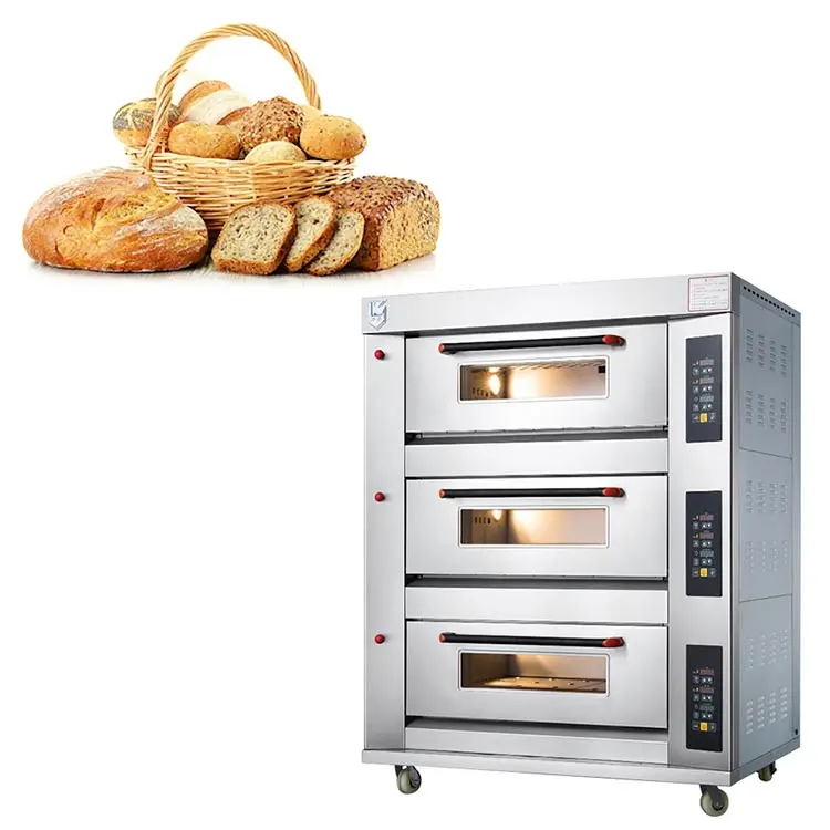 Kitchen equipment stoves 4 burners industrial bread making oven for baking gas and electric
