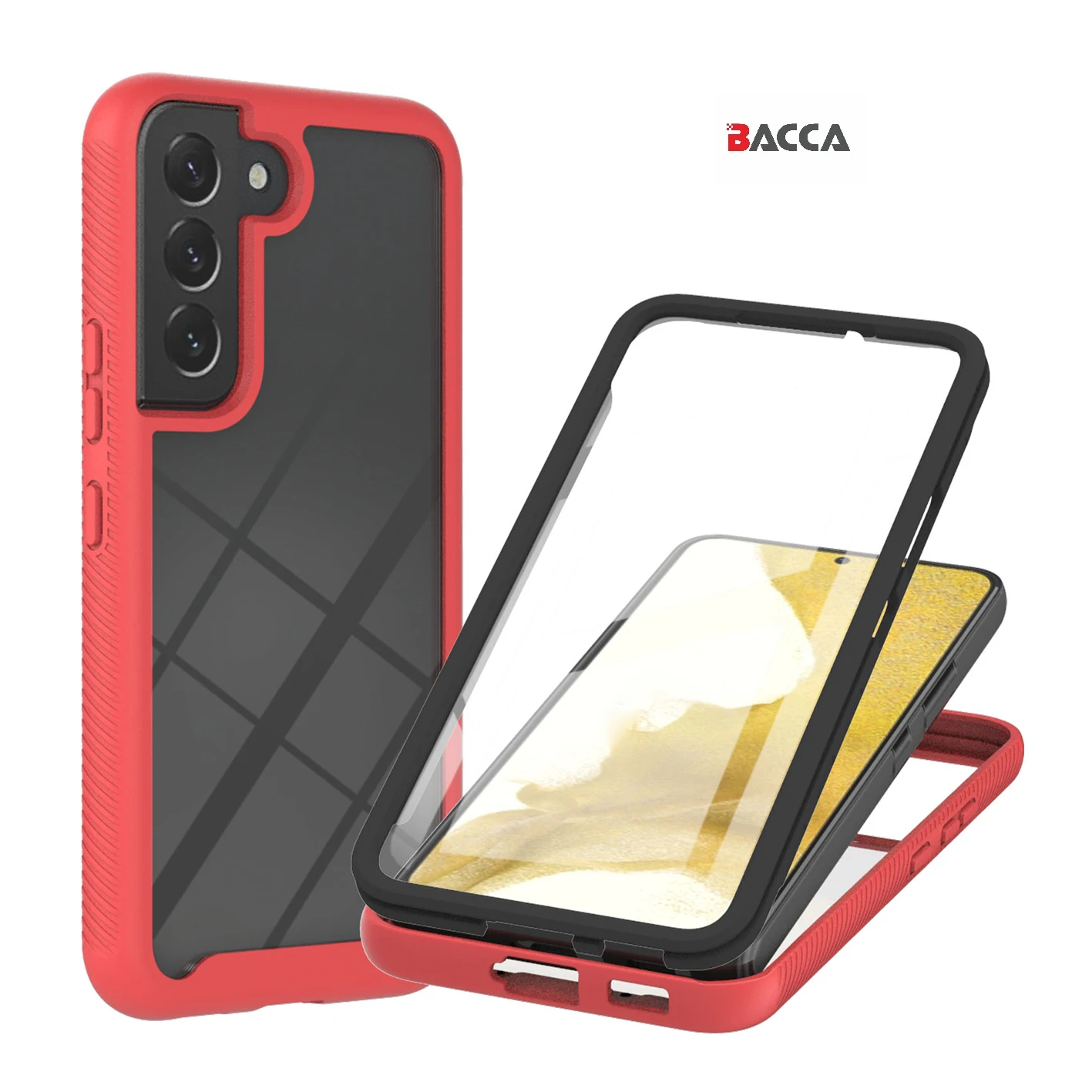 3 in 1 PET Front Film Phone Case For Samsung S22 S23 Plus 360 degree Full coverage Protective Phone Case