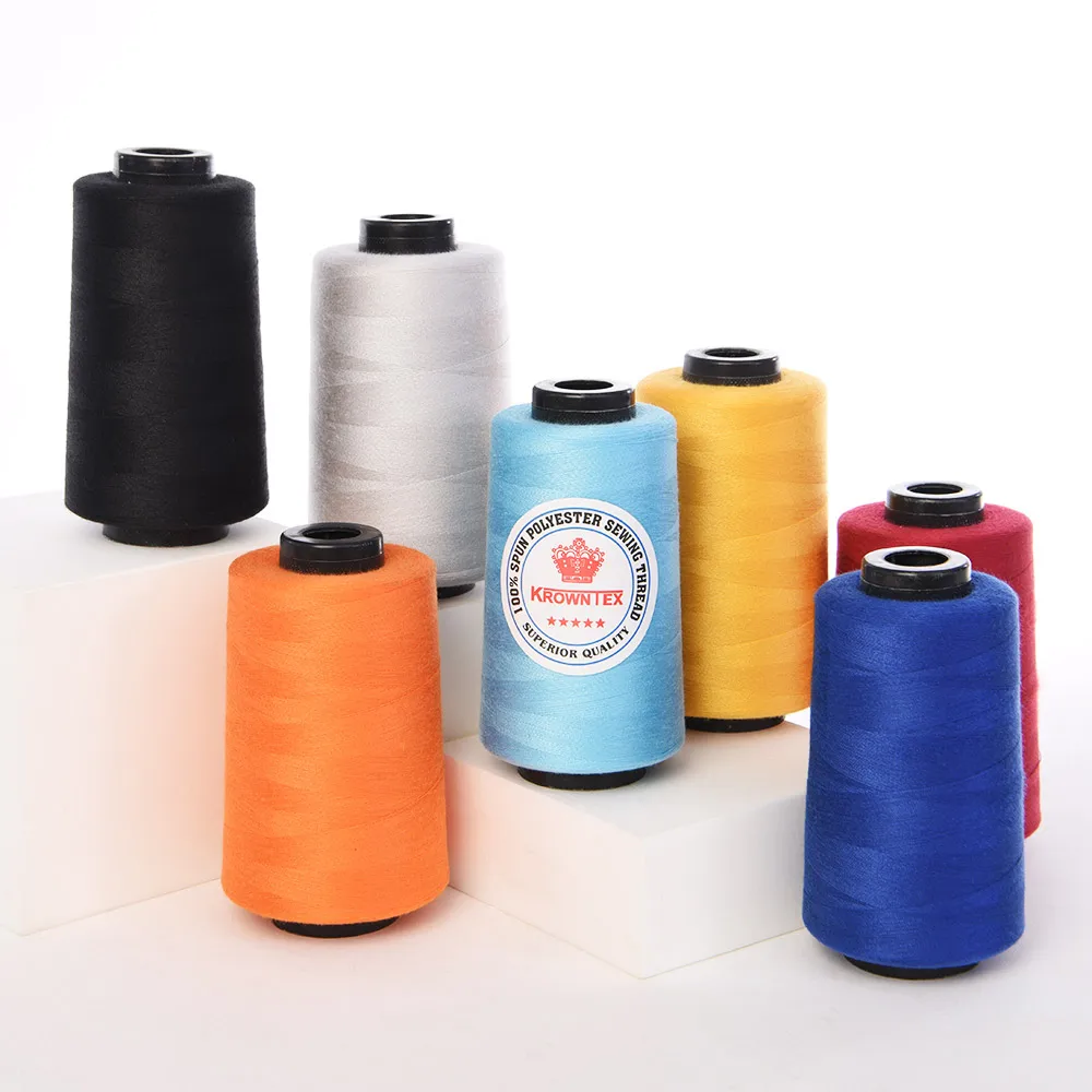 
Wholesale Factory Dyeing 120gram 100% Spun Polyester Sewing Thread 40/2 5000yards 