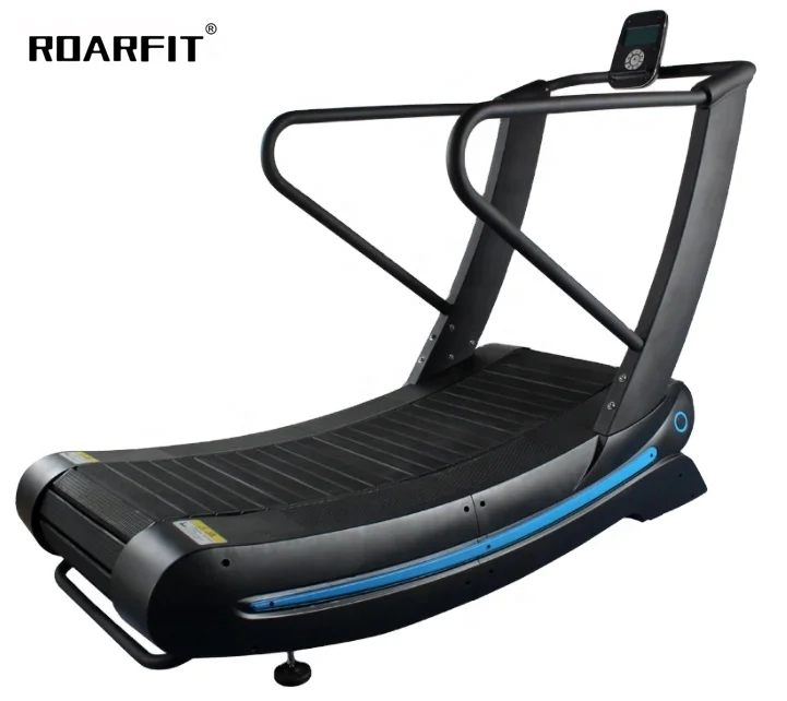 New Fitness Arrivals 2020 and Health Fitness Self Generating non-motorized home motion fitness curved manual treadmill foldable