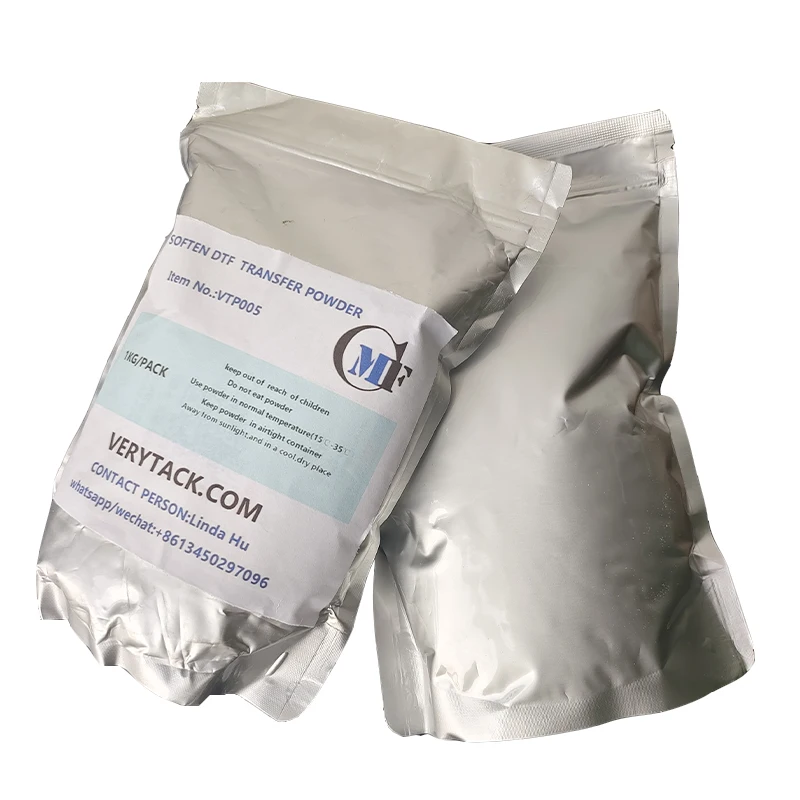 Verytack 100-250um hot melt powder for Dtf thermal transfer printer Direct Printing Polyester Cotton T-Shirt Textile etc