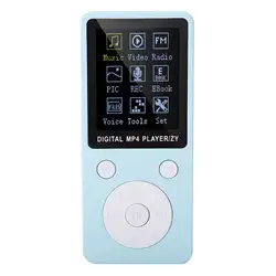 MP4 Player Portable Digital Screen Music Player with Earphones Supporting Music Video Radio Recording E-Book for Home Office