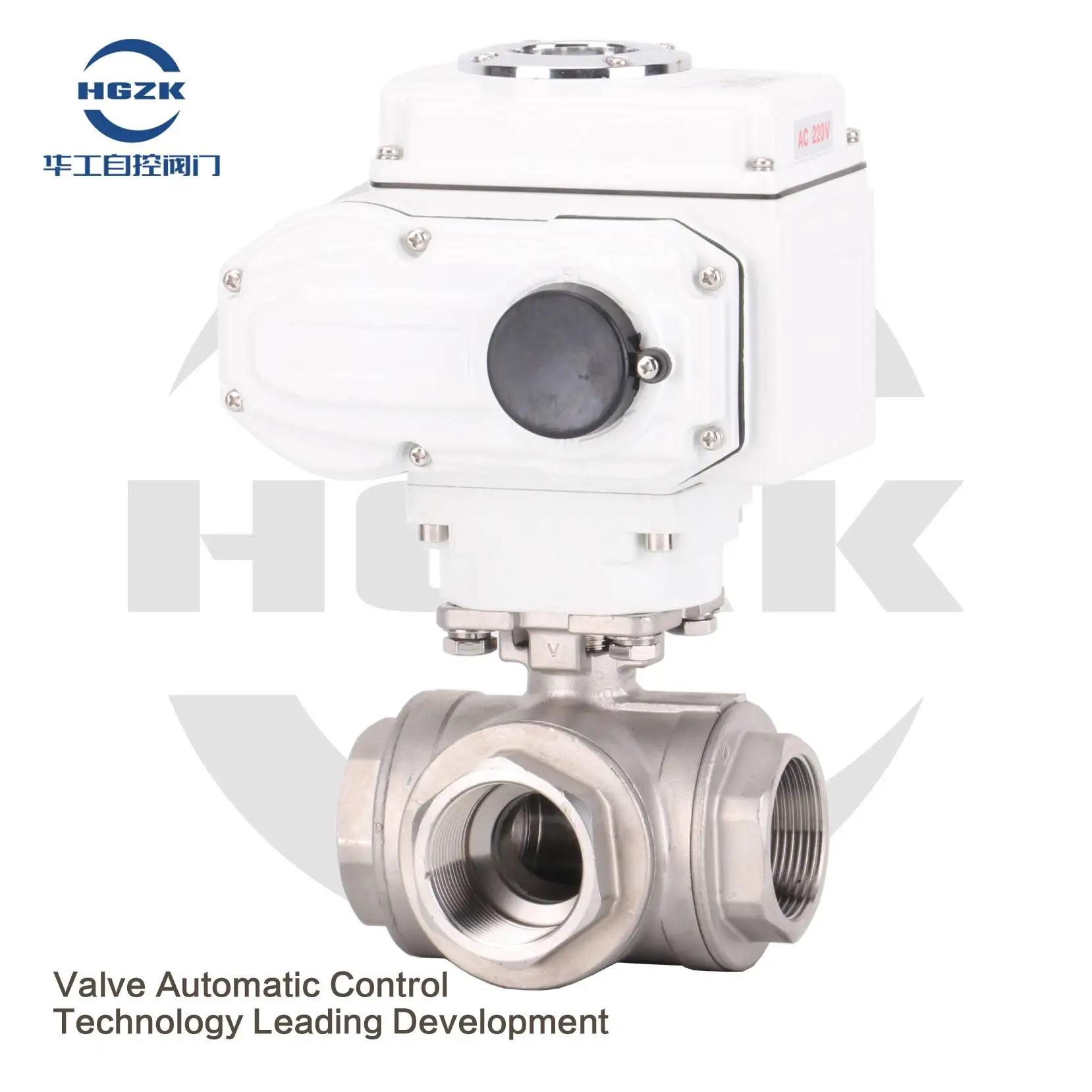Electric three-way ball valve, high-pressure screw thread, lt reversing, diverting, regulating and switching valve