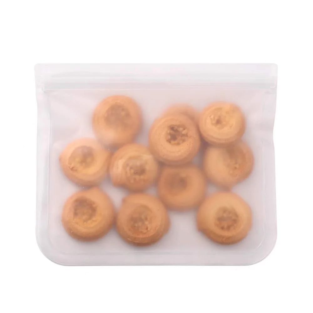 Reusable Lunch Bags PEVA Bags Clear Food Storage Package Small Jewelry Packing Bag