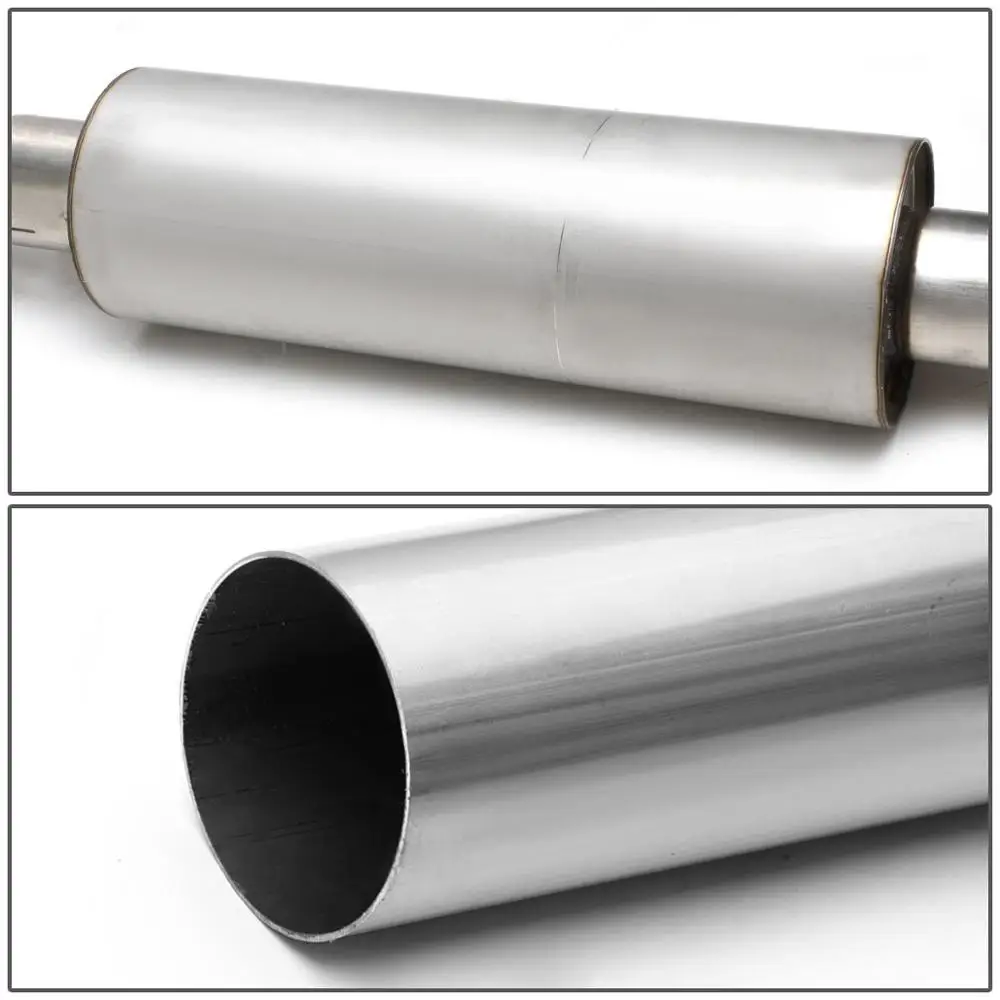 Stainless Steel Round 2.5 inches Muffler Catback Exhaust System TJ For Jeep Wrangler 2.5L 4.0L