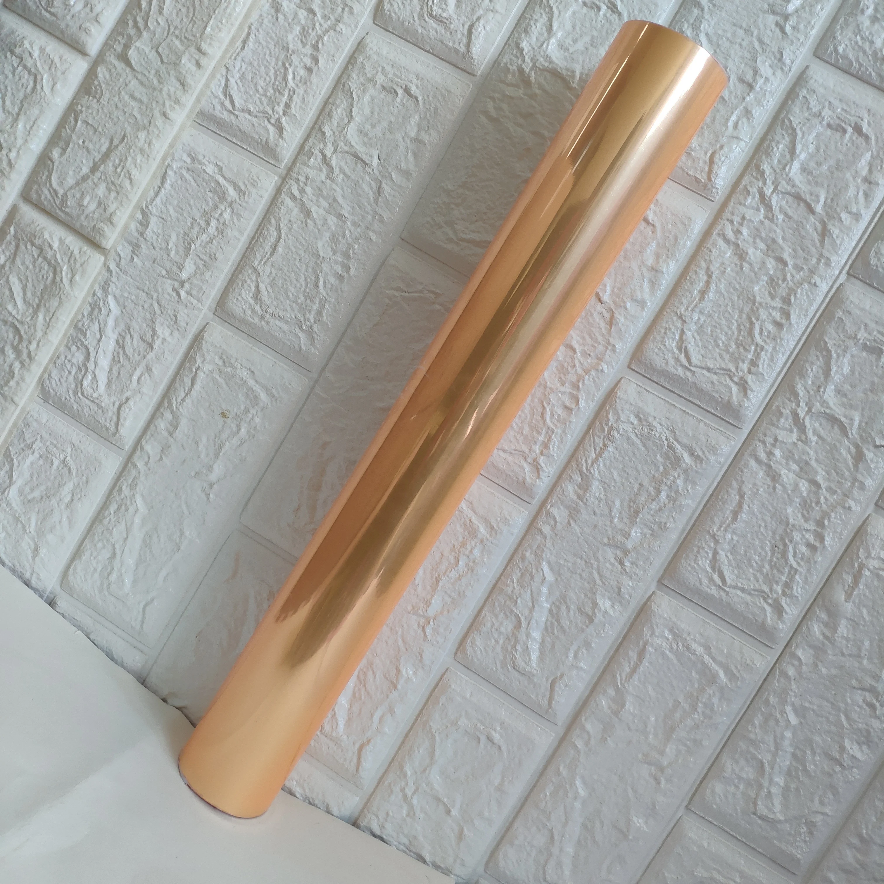 Self-adhesive flexible plastic gold mirror for wedding decoration