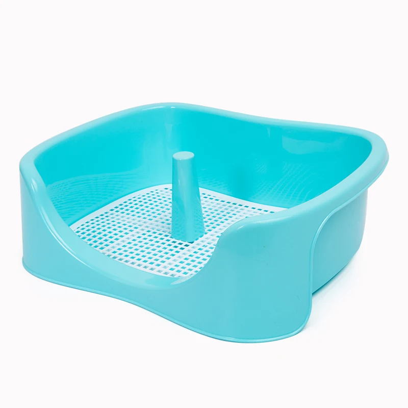 Dog Training Toilet Potty Fence Potty Tray Puppy Pad Holder with Removable Post and Wall Cover for Dog Indoor Outdoor