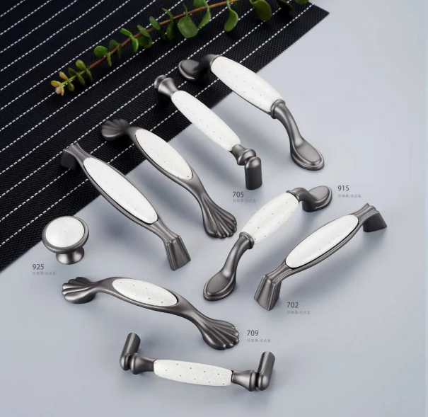 Vintage ceramic ancient style zinc furniture handles porcelain brass copper cabinet cupboard drawer handles