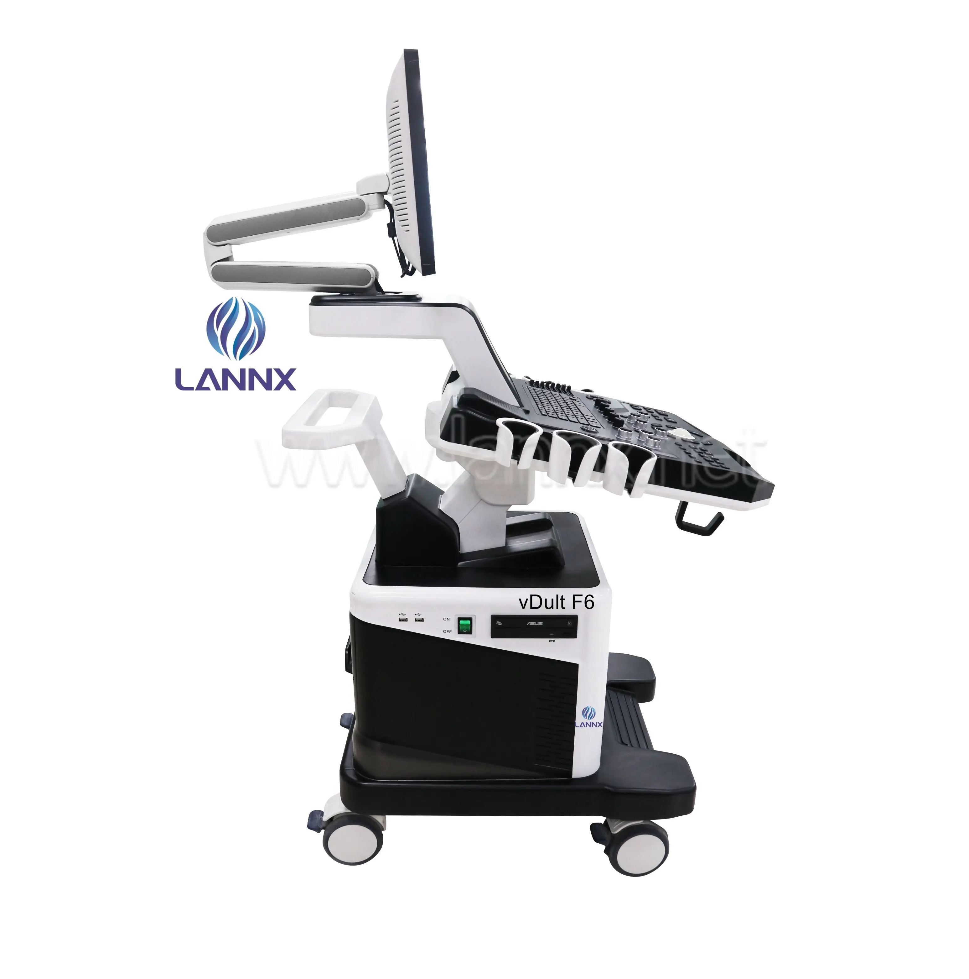 LANNX vDult F6 New animal Hospital Trolley Mobile Ultrasound Scanner Large Screen 4d digital Veterinary color doppler ultrasound