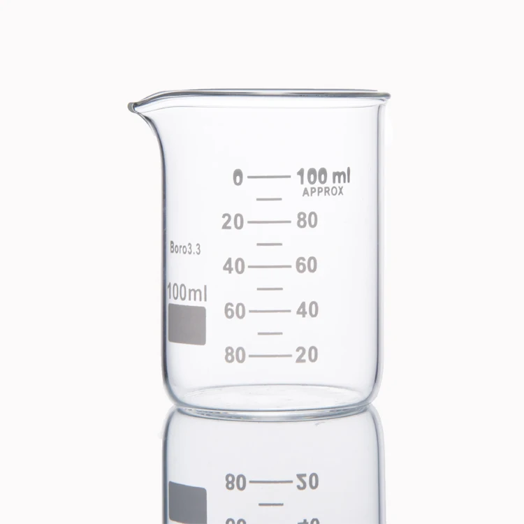 Боросиликатное стекло химический Beaker 10 мл 100 150 пузырек из трубного низко формы стеклянные стаканы без ручек для оптовой продажи