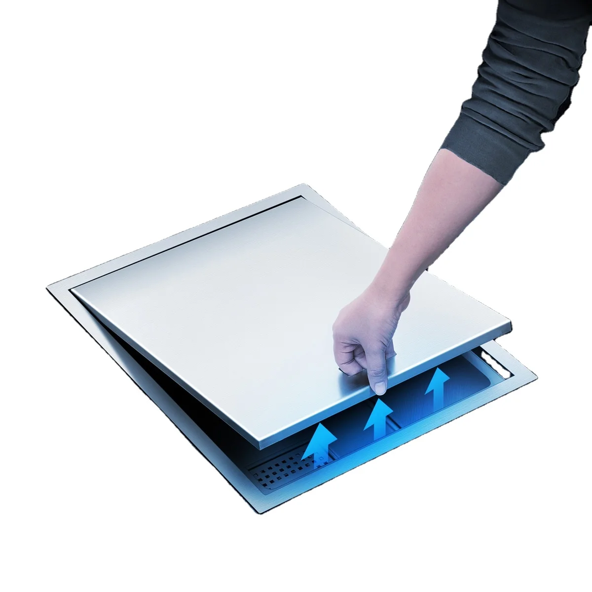 Ополаскиватель ADLONE из нержавеющей стали Скрытая кухонная раковина черная чашка ручная работа с интеллектуальным флип-крышкой подъем