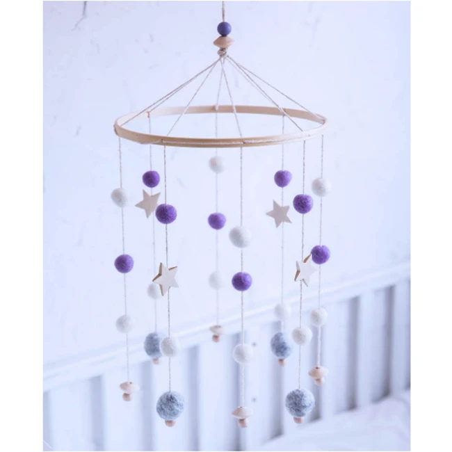 Оптовая продажа, украшение для дома на заказ, войлочная подвесная игрушка, колокольчик, звезды, игрушки