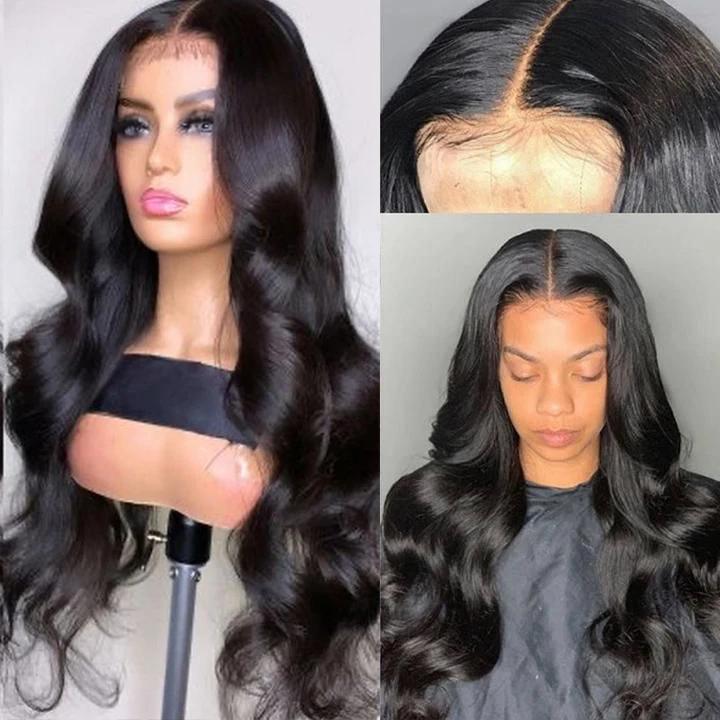 AML Wholesale Body Wave Lace Front Wigs For Black Women Brazilian Body Wavy Closure handmade Wig HD Lace Front Human Hair Wigs