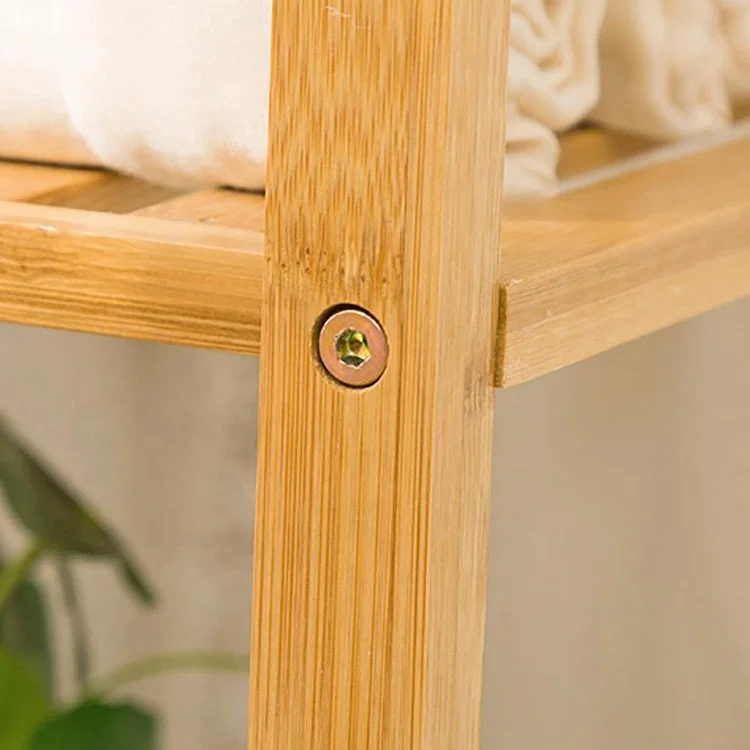 Popular Four Layers Hanging Hanger Bamboo Hat and Coat Stand Shelf Bedroom Living Room Home Furniture Modern