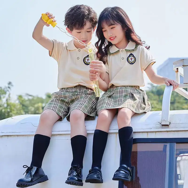 Summer short-sleeved school uniform Kindergarten uniform for children