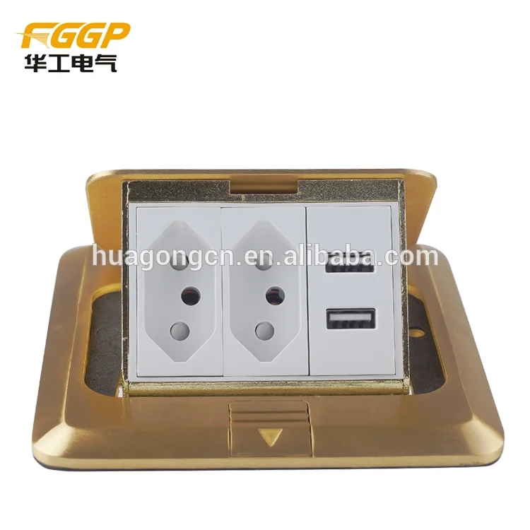 3 pin factory supply popular 13A 16A brazil brasil BR  floor socket ground outlet box  soquete do piso brasil