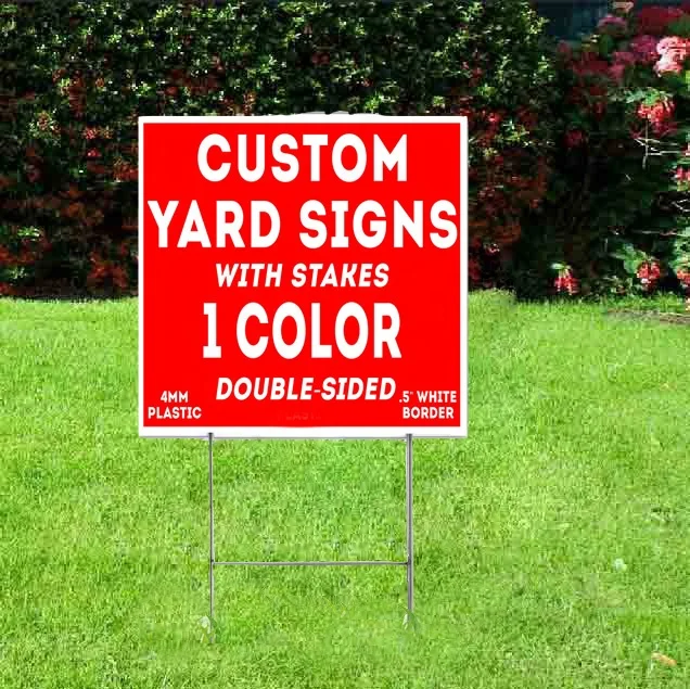 Yard Signs corrugated plastic sheet polypropylene political advertising signs