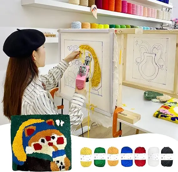 Wholesale 200g Yarn Cone 8ply Rugs And Carpet Tufting Acrylic Yarn For Tufting Gun