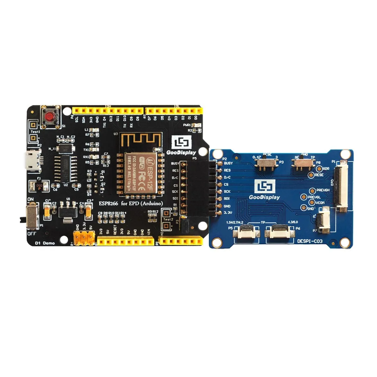 Шляпа arduin платформа электронной бумаги дисплей планшет макетная плата, сенсорный экран, ESP8266-03