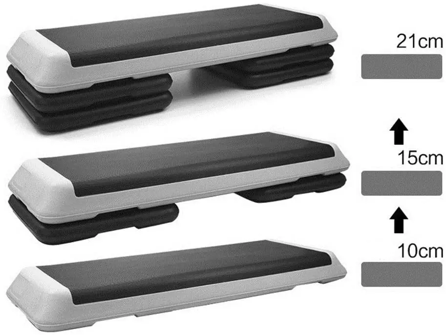 43' 110CM  Adjustable Sports Exercise Aerobic Step Non-Stick & Non-Slip Surface Platforms Fitness Exercise Stepper