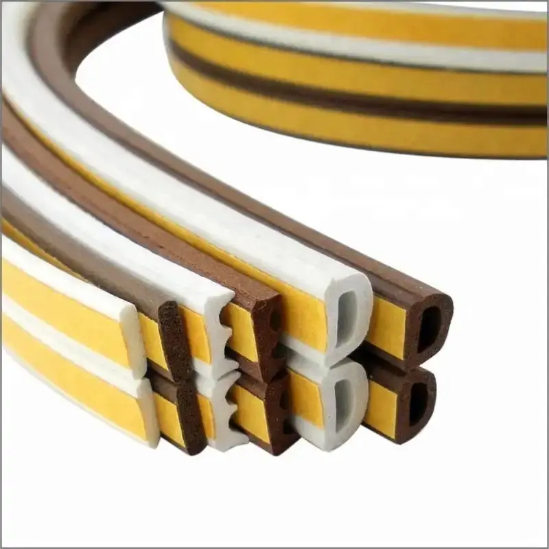 Epdm Sponge Foam E/P/D Shape Self-Adhesive Rubber Seal Strip For Door And Window