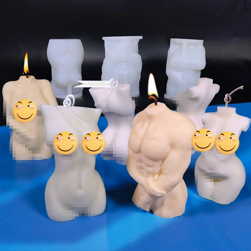 3d Body Shape Food Grade Silicone Molds DIY Women Candles Handicraft Jewelry Silicone Candle Mold