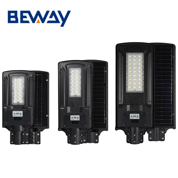 Интегрированный уличный Водонепроницаемый Ip65 50 Вт 100 Вт 200 Вт все в одном Солнечный светодиодный уличный фонарь с дистанционным управлением