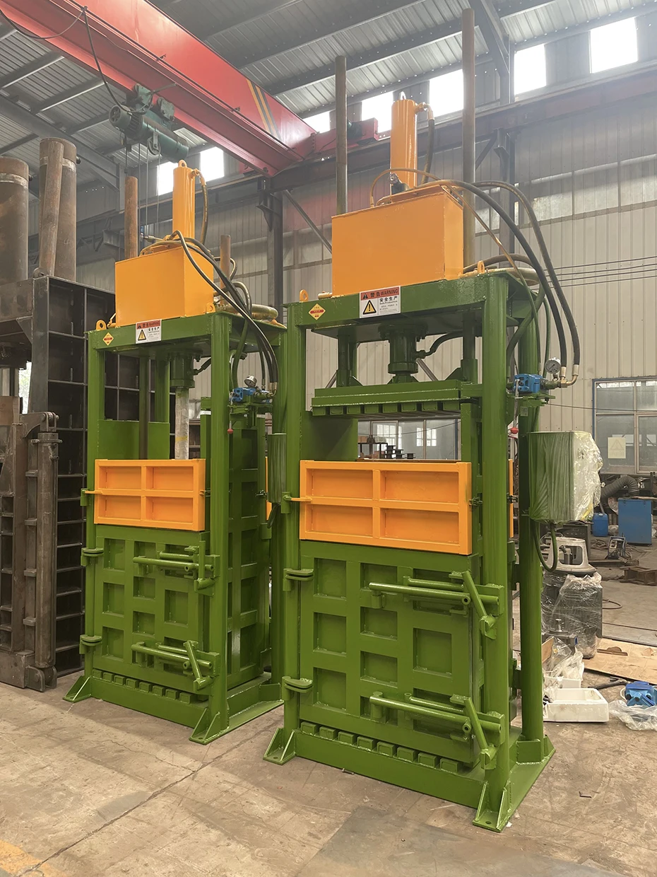 Mini Scrap Metal Baler Hydraulic Automatic Press Machine Waste Paper Bale Small Cardboard Box Baling Press
